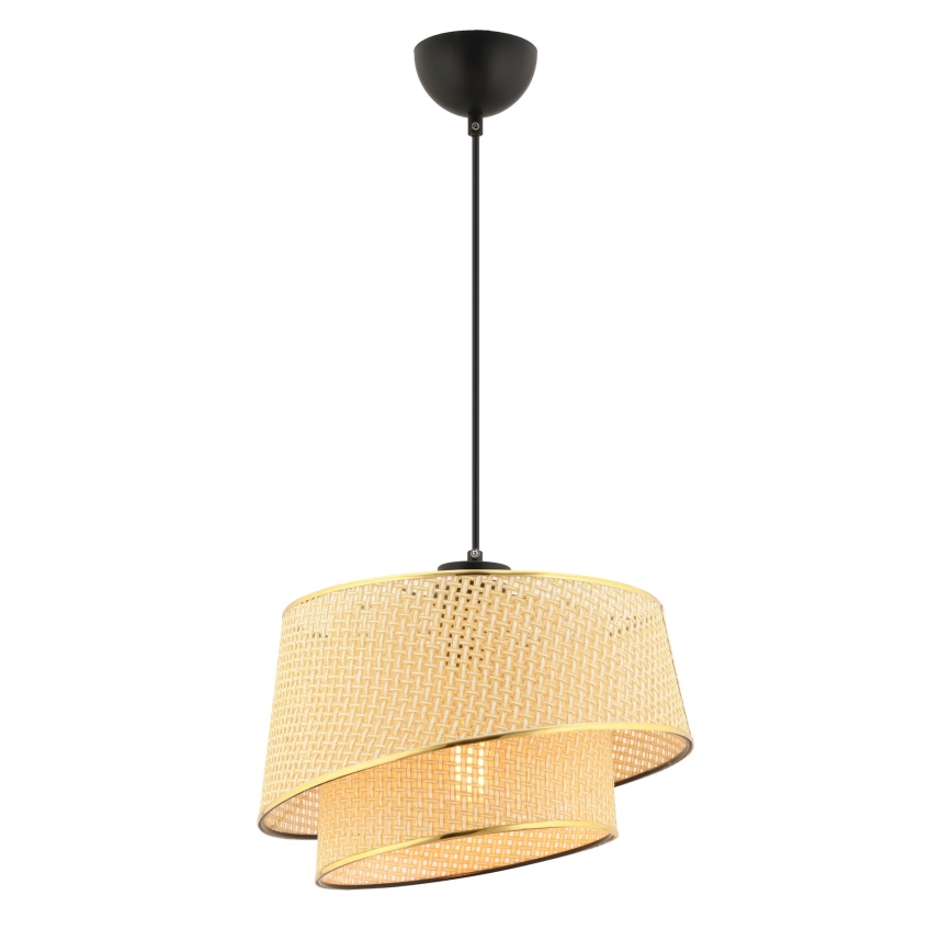 Lampadario sospeso a cavo BARETTE 1xE27/60W/230V marrone/oro