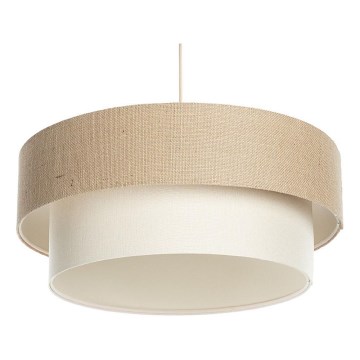 Lampadario sospeso a cavo DUO 1xE27/60W/230V Ø 50 cm beige/crema