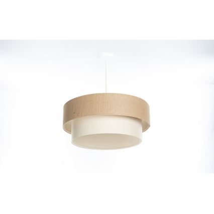 Lampadario sospeso a cavo DUO 1xE27/60W/230V Ø 50 cm beige/crema