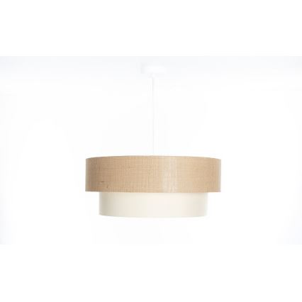 Lampadario sospeso a cavo DUO 1xE27/60W/230V Ø 50 cm beige/crema