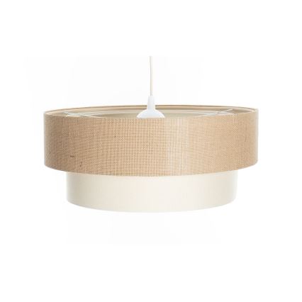 Lampadario sospeso a cavo DUO 1xE27/60W/230V Ø 50 cm beige/crema