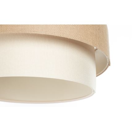 Lampadario sospeso a cavo DUO 1xE27/60W/230V Ø 50 cm beige/crema