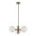 Lampadario sospeso a cavo GLOBE 3xE14/7W/230V dorato