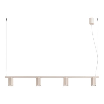 Lampadario sospeso a cavo KARBON 4xGU10/10W/230V colore crema
