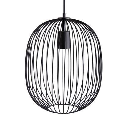 Lampadario sospeso a cavo OVELLA 1xE27/15W/230V diam. 34 cm nero
