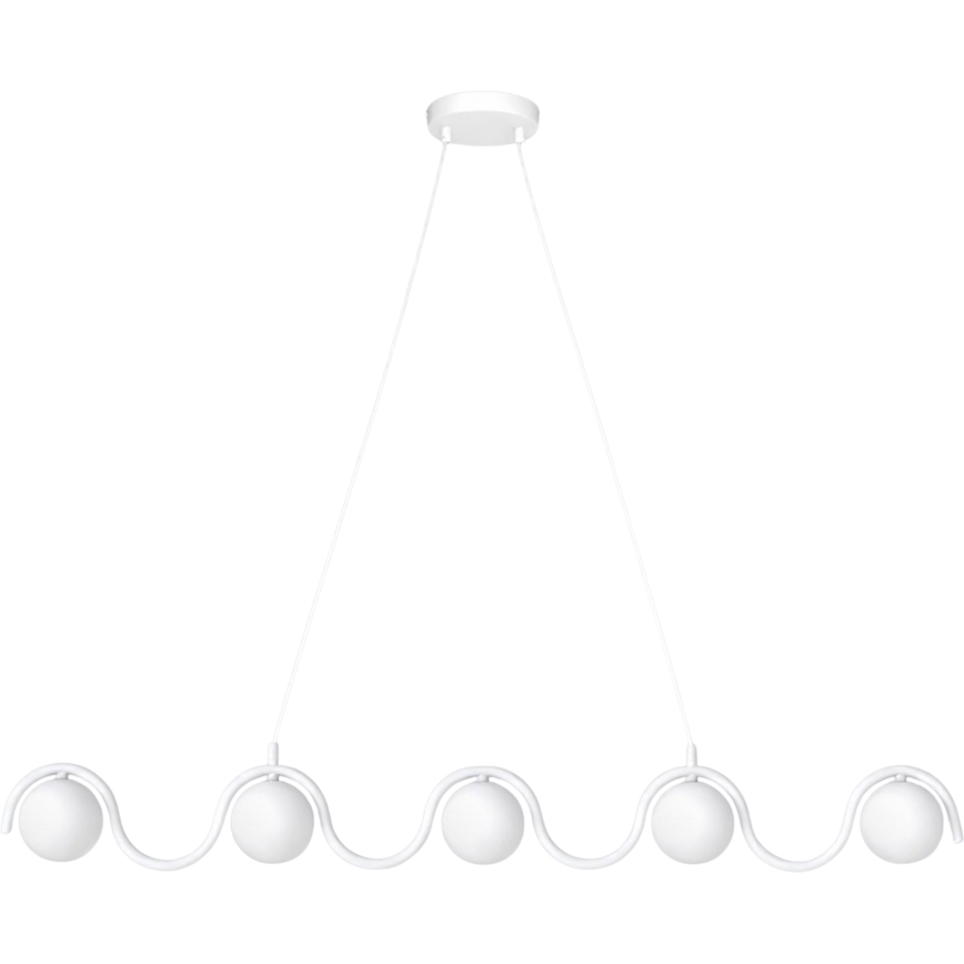 Lampadario sospeso a cavo SINUS 5xG9/8W/230V bianco