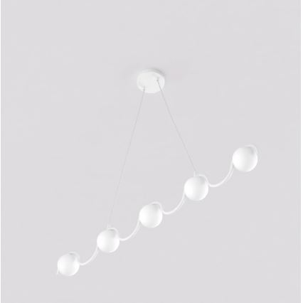 Lampadario sospeso a cavo SINUS 5xG9/8W/230V bianco