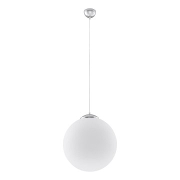 Lampadario sospeso a cavo UGO 1xE27/15W/230V Ø 30 cm bianco/cromo lucido