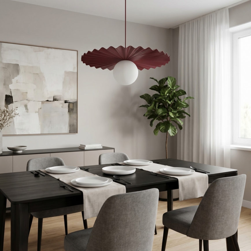 Lampadario sospeso a cavo UMBRA 1xG9/8W/230V rosso