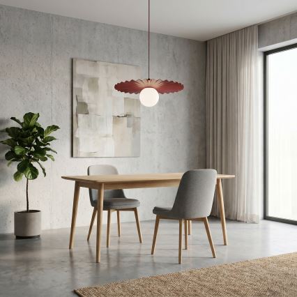 Lampadario sospeso a cavo UMBRA 1xG9/8W/230V rosso