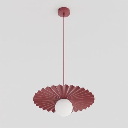 Lampadario sospeso a cavo UMBRA 1xG9/8W/230V rosso