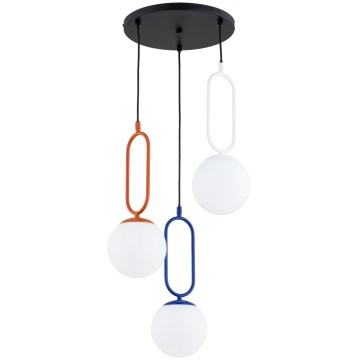 Lampadario sospeso a cavo VAVIL 3xE27/15W/230V multicolore