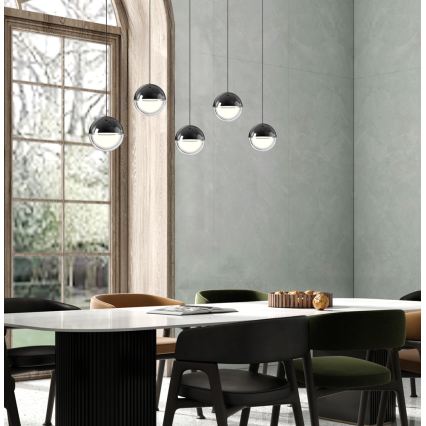 Lampadario sospeso a cavo ZIREA LED/30W/230V nero