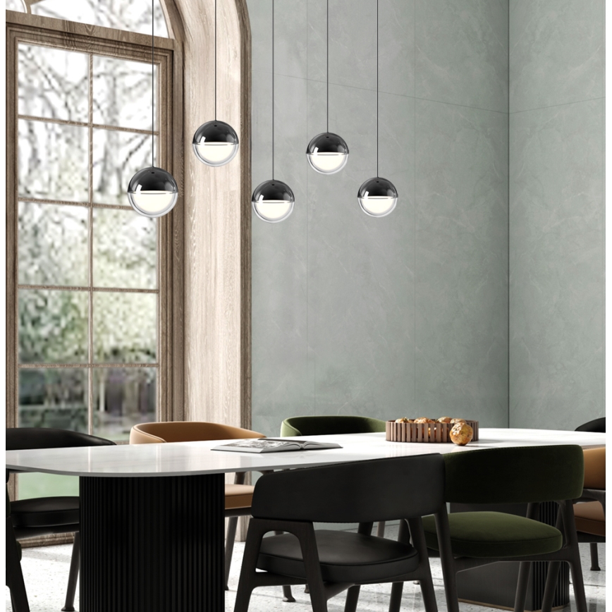 Lampadario sospeso a cavo ZIREA LED/30W/230V nero