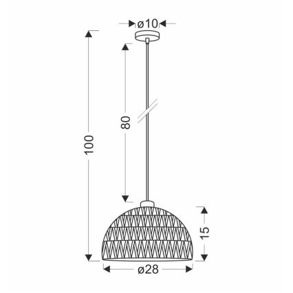 Lampadario sospeso BALLI 1xE27/40W/230V beige