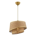Lampadario sospeso BARETTE 1xE27/60W/230V marrone/oro