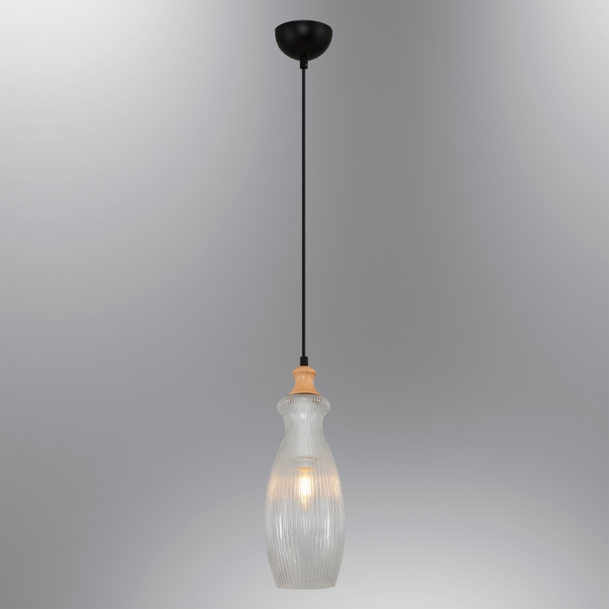 Lampadario sospeso BOTTLE 1xE14/4W/230V trasparente