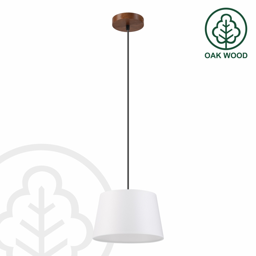 Lampadario sospeso con cavo AIDA 1xE27/60W/230V Ø 25 cm rovere/noce/bianco