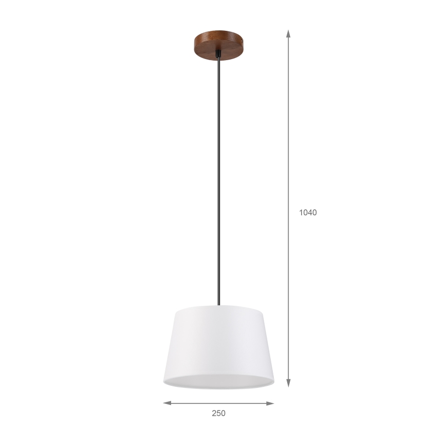 Lampadario sospeso con cavo AIDA 1xE27/60W/230V Ø 25 cm rovere/noce/bianco