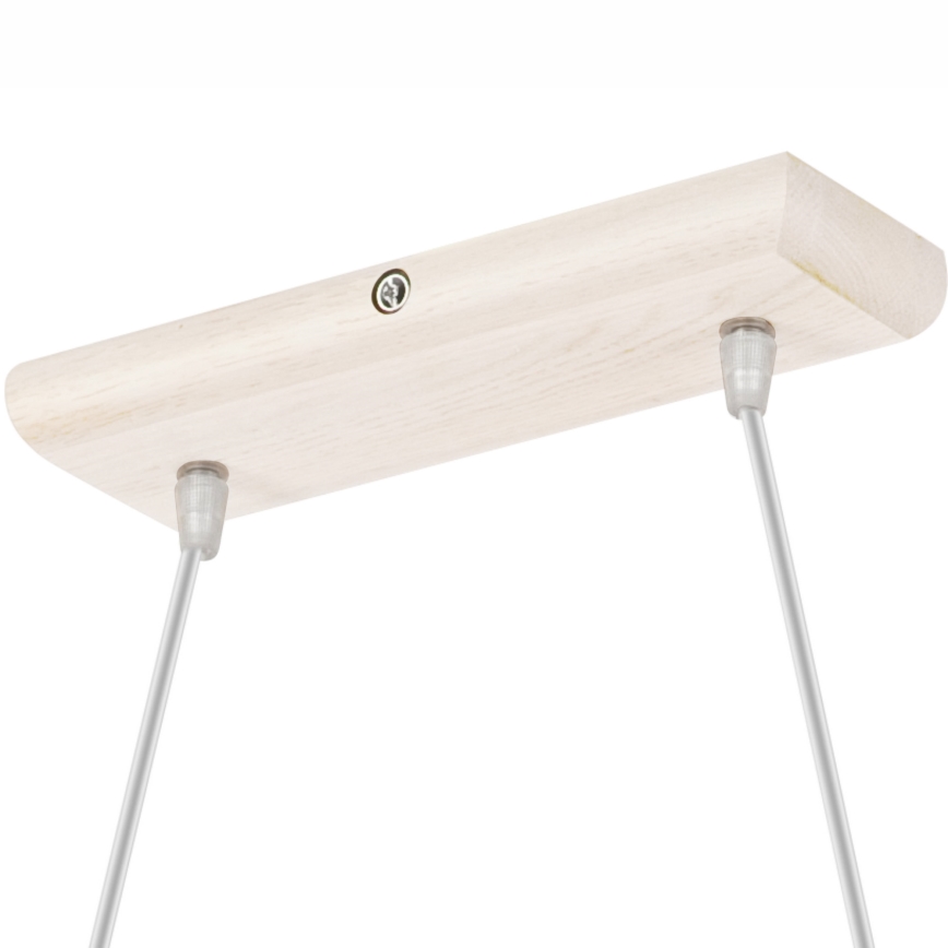 Lampadario sospeso con cavo AIDA 2xE27/60W/230V diam. 35 cm rovere/bianco