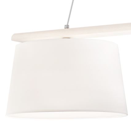 Lampadario sospeso con cavo AIDA 2xE27/60W/230V diam. 35 cm rovere/bianco