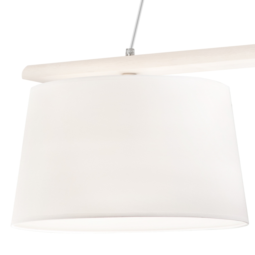 Lampadario sospeso con cavo AIDA 2xE27/60W/230V diam. 35 cm rovere/bianco