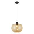 Lampadario sospeso con cavo ALAN 1xE27/40W/230V, finitura beige fumé/nero