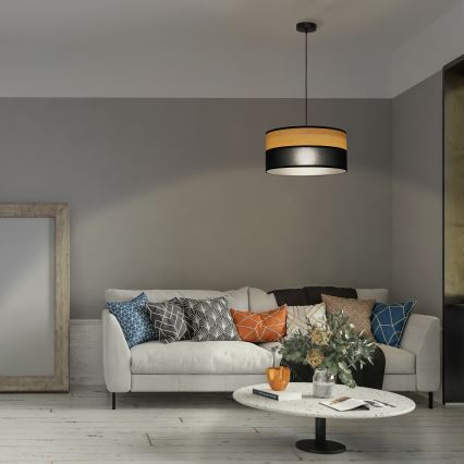 Lampadario sospeso con cavo ALBA 1xE27/15W/230V Ø 45 cm, nero/marrone