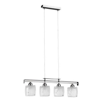 Lampadario sospeso con cavo ALMA 4xE14/10W/230V, finitura cromo lucido