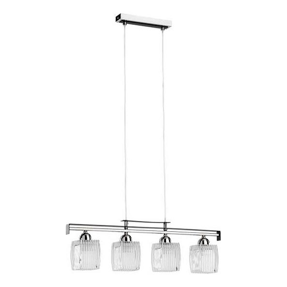 Lampadario sospeso con cavo ALMA 4xE14/10W/230V, finitura cromo lucido