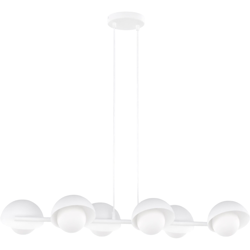 Lampadario sospeso con cavo BOOM 6xG9/8W/230V bianco