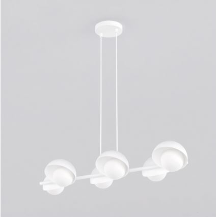 Lampadario sospeso con cavo BOOM 6xG9/8W/230V bianco