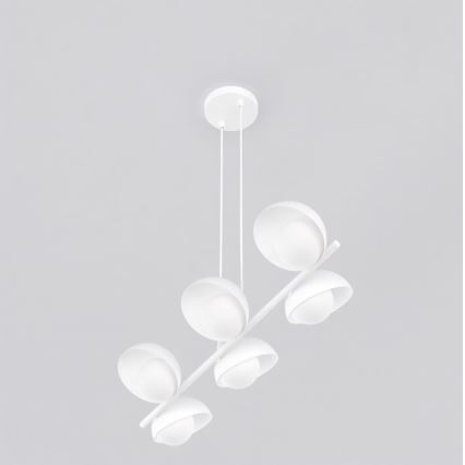 Lampadario sospeso con cavo BOOM 6xG9/8W/230V bianco