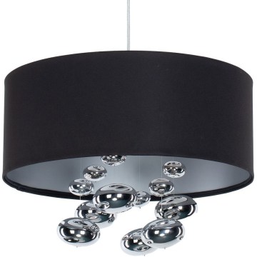 Lampadario sospeso con cavo BUBBLE 1xE27/60W/230V, Ø 50 cm, nero