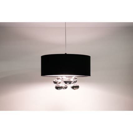 Lampadario sospeso con cavo BUBBLE 1xE27/60W/230V, Ø 50 cm, nero