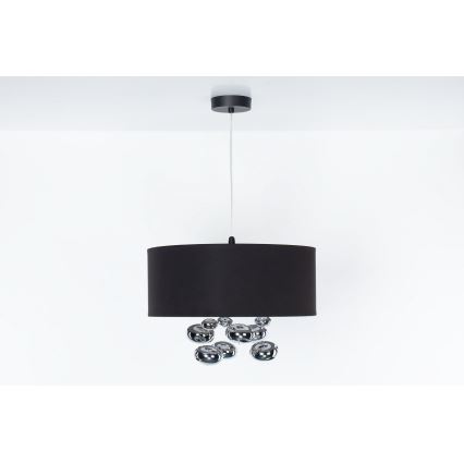 Lampadario sospeso con cavo BUBBLE 1xE27/60W/230V, Ø 50 cm, nero