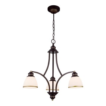 Lampadario sospeso con cavo CLAIR 3xE27/60W/230V Ø 58 cm, colore bronzo