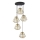 Lampadario sospeso con cavo DIAMOND 5xE27/15W/230V nero/oro