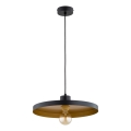 Lampadario sospeso con cavo ETERI 1xE27/15W/230V nero/oro