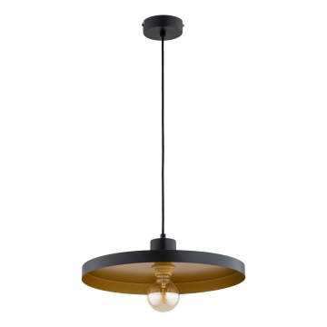 Lampadario sospeso con cavo ETERI 1xE27/15W/230V nero/oro