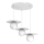Lampadario sospeso con cavo FLAT 3xE27/15W/230V bianco