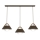 Lampadario sospeso con cavo FUNDA 3xE27/15W/230V marrone