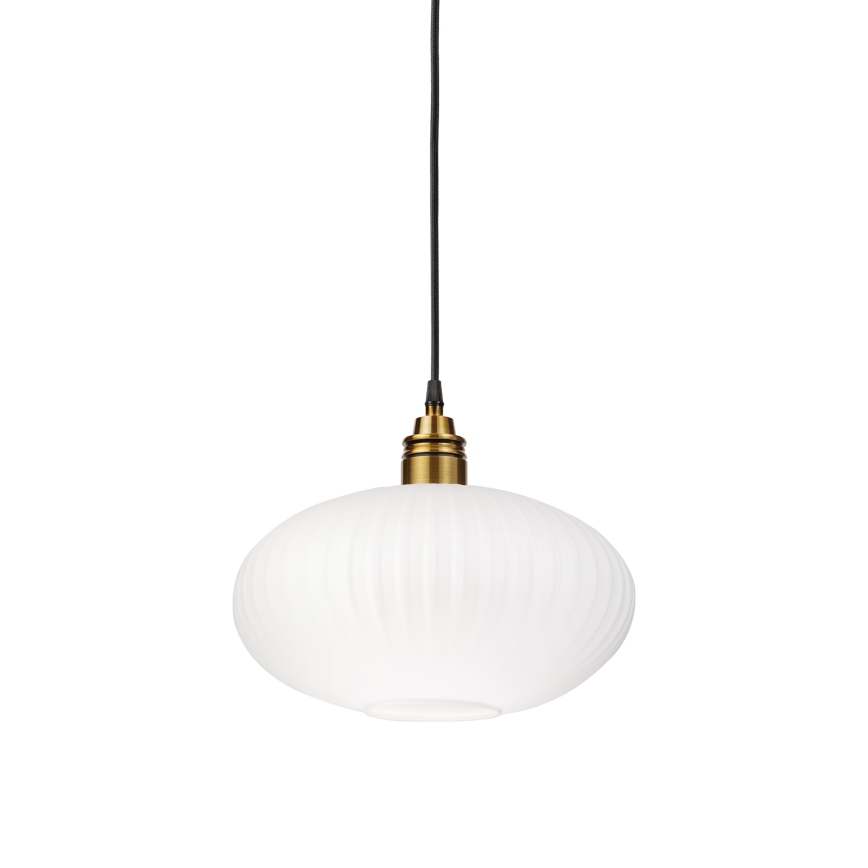 Lampadario sospeso con cavo HECTOR 1xE27/15W/230V, bianco/ottone, Ø 30 cm