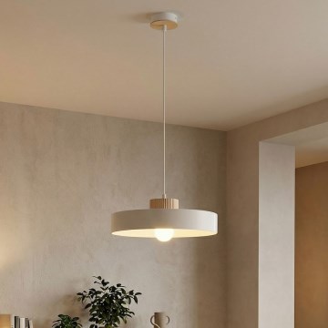 Lampadario sospeso con cavo KIVI 1xE27/15W/230V bianco