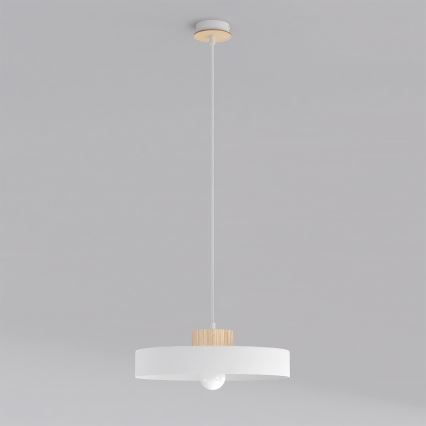 Lampadario sospeso con cavo KIVI 1xE27/15W/230V bianco