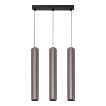 Lampadario sospeso con cavo LUNGOMARE 3xGU10/10W/230V cromo opaco