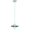 Lampadario sospeso con cavo MIKO 1xE27/15W/230V menta/beige