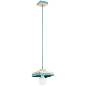 Lampadario sospeso con cavo MIKO 1xE27/15W/230V menta/beige