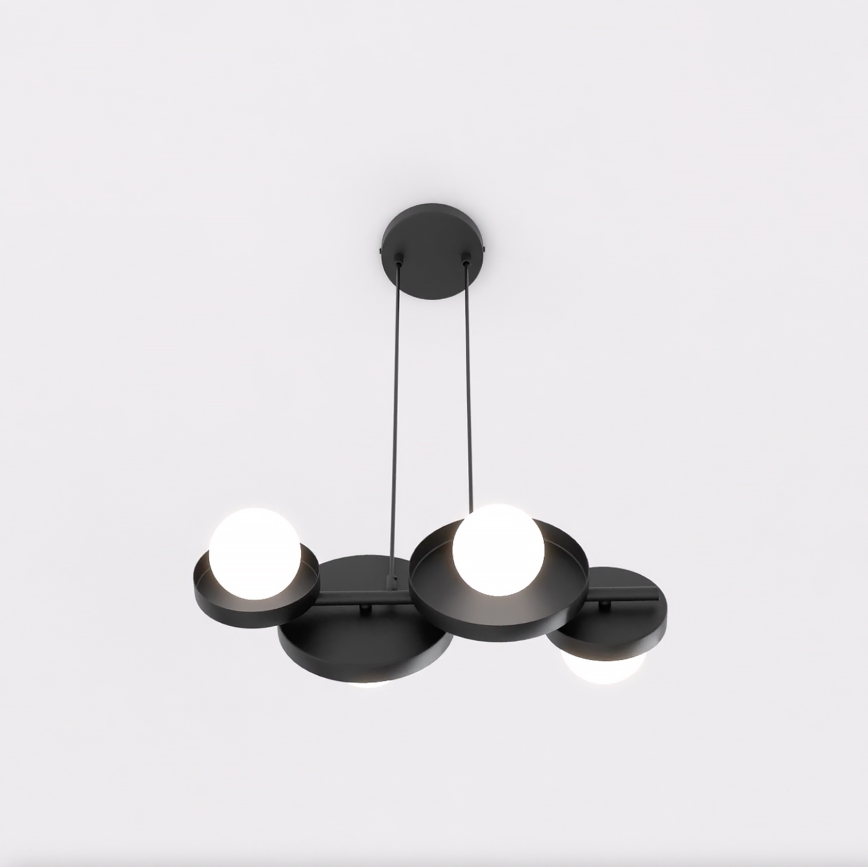 Lampadario sospeso con cavo MODEL 4xG9/8W/230V, nero