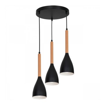 Lampadario sospeso con cavo MUZA 3xE27/60W/230V, rotondo